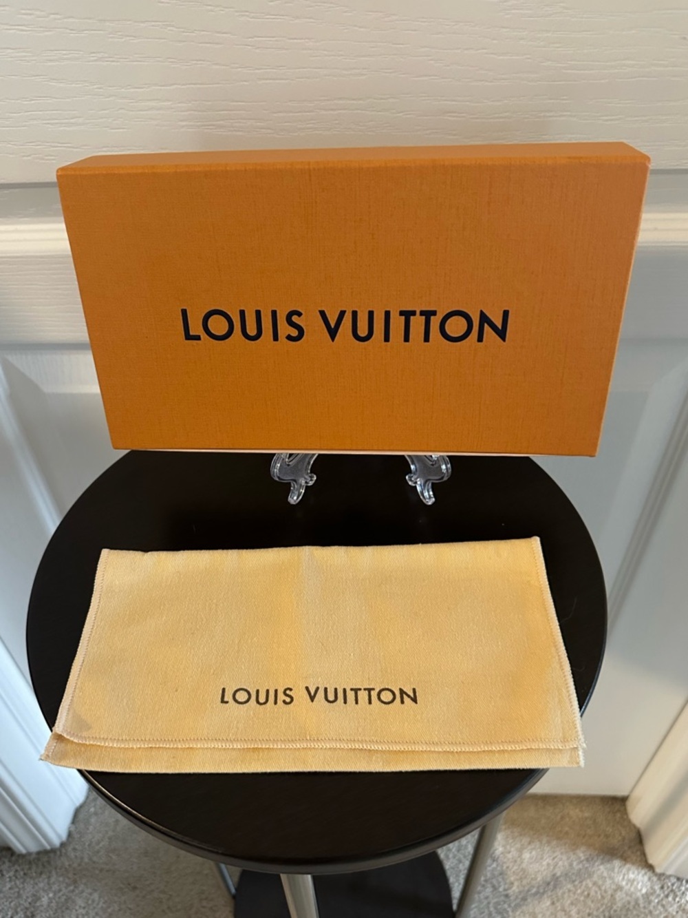 Louis Vuitton Authentic Box & Dust Bag Set 9.75" x 5.5" x 1.75"    9.25” x 4.75”
